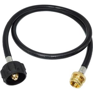 DozyAnt 4 Feet Propane Adapter Hose 1 lb to 20 lb Converter Replacement for QCC1/Type1 Tank Connects 1 LB Bulk Portable Appliance to 20 lb Propane Tank - Certified DozyAnt 4 Feet Propane Adapter Hose 1 lb to 20 lb Converter Replacement for QCC1/Type1 Tank Connects 1 LB Bulk Portable Appliance to 20 lb Propane Tank - Certified