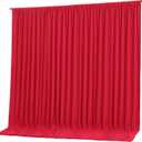 10x10ft Red Backdrop Curtain Panels for Parties - Wrinkle Free Polyester Photo Curtain Backdrop Wedding Back Drop Fabric Drapes for Party Decorations Background for Photography