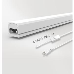 Leetdud Under Cabinet Lighting Plug in, 32 Inch 1 Pc, Linkable AC120V 3CCT 3000K/4000K/5000K Ultra Slim, LED Under Cabinet Lights for Counter Light, Kitchen, Shelf, Sink, Workshop, Desk, White