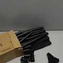 Elevated Dog Bed for Large Dogs, Raised Dog Cot Fits Up to 120 LBs, Heavy Duty Pet Cots with Durable Supportive Teslin Recyclable Washable Mesh, Indoor & Outdoor Pet Bed, Black