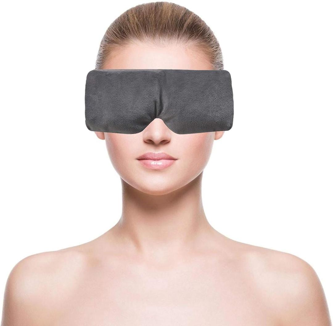 YnM Weighted Eye Mask for Sleep & Relaxation, Cooling Bamboo & Cozy Minky Dual-Sided Weighted Sleep Mask with a Romvable Cover, 0.5lb