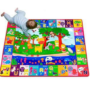 teytoy Baby Cotton Play Mat, Crawling Mat for Floor Mat Large Super Soft, Extra Thick (0.6cm), Plush Surface Foldable Non-Slip Non-Toxic