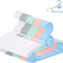 50 Pack Infant Hangers, Non-Slip Kids Hanger, 11"-14" Adjustable Baby Hanger, Space Saving Plastic Hangers for Girl Boy Toddler Kids Child (Multicolour) (Mixed-color)