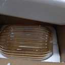 Pendant Light Black Lamp Holder and Glass Striped Light Shade Modern Pendant Lighting for Kitchen Island Farmhouse Hanging Lights Fixtures (L, Amber)