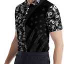 Golf Polo Shirts for Men Athletic Golf Polos Short Sleeve Performance Golf Shirts (Black, XL)