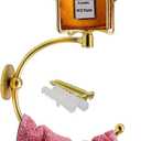 Gold Hand Towel Holder for Bathroom Wall, Towel Hook with Wall Candle Holder,Elegent Towel Ring Rose Gold, Sturdy Towel Rack Wall Mounted Hanger for Bathroom