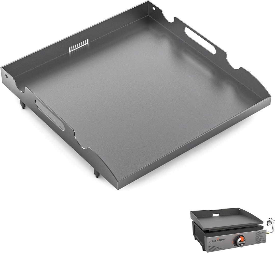 17 Inch Gas Griddle Replacement Top for Blackstone 17" Flat Top Grill 1819 1832, New Upgrade Heavy-duty Steel Replacement Parts for Most Blackstone 17" Tabletop Griddle with Rear Grease System (17" x 16.5" x 2.5")
