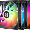 Thermalright TL-C12C-S X3 CPU Fan,120mm 4pin PWM Silent Computer Case Cooler Fan, with S-FDB Bearing Included, up to 1500RPM PC Cooling,ARGB（3 Quantities）