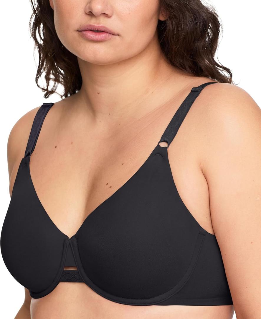 Olga Women's Warners Cloud 9 Unlined Underwire Minimizer Bra Ogw253uu09 (42DDD, Black)