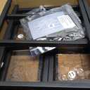 Kitstorack Night Stand with Charger Station and LED Light Rustic Brown Nightstand with Drawers Bedside Table Tall Nightstand 4 Fabric Drawers