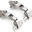 knobelite 2 Pair (4 Pcs) European Style Hidden Concealed 165 Degree Corner Kitchen Cabinet Door Hinges Full Overlay Soft Closing