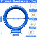 iGeeKid Sprinkler for Kids, Inflatable Water Sprinkler Circular Ring Spray Toy Outdoor Water Toys for Kids Summer Outdoor Backyard Yard Lawn Garden, Water Party Supplies Outside Games Activities