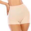 Seamless Shaping Boyshorts Panties for Women Slip Shorts Under Dress Shapewear Shorts Tummy Control Underwear (Small)