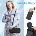 Younik Switch 2 Case Compatible with NS Switch 2 (2025), Carrying Case with 19 Game Card Slots, 4 in 1 Switch 2 Accessories Includes Shoulder Strap, Wrist Strap & Stickers (Black)