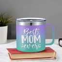 Fanunny Best Mom Ever Coffee Mug Gifts from Son, Daughter, Mothers Day Gifts for Women, Ideas Birthday Christmas Gift for Mom, Purple CoffeeCup with Handle