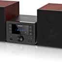 WISCENT Bluetooth Stereo System 40W for Home, CD Player with Wireless Streaming, MP3/USB/Audio in/FM Radio, Powerful Home Audio Sound System