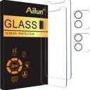 Ailun 2Pack Screen Protector Compatible for iPhone 11 [6.1 inch] + 2 Pack Camera Lens Protector,Tempered Glass Film, [9H Hardness] - HD