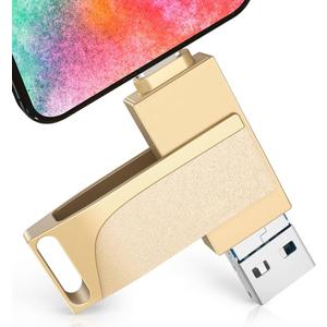 512GB Qainerly Photo Stick for Phone Flash Drive,4in1 Memory Stick for Photos and Videos USB Stick External Storage Compatible for iPhone/iPad/Android/PC
