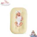 Baby Lounger for Infants Babies 0-12 Months, Bionic Organic Lounger, Soft Cotton Breathable Infant Floor Seats & Loungers for Newborn Baby Shower Gifts (Yellow)