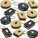 ArtCreativity Sandwich Cookie Flashlight Keychains, Pack of 24, LED Key Chains in Assorted Cookie Replicas, Durable Plastic Keyholders, Birthday Party Favors, Goodie Bag Fillers for Kids