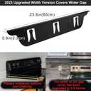 Stove Gap Covers - Stainless Steel, Stove Gap Filler | Oven Gap Cover | Heat Resistant & Easy To Clean Stove Counter Gap Cover | Gaps Filler Between Stove and Counter Guard (Black, 23.5"L, 0.9" W)
