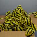 Woven Barricade Safety Tape - 2 in x 200 ft - Striped Webbed Polypropylene UV Resistant (Yellow)