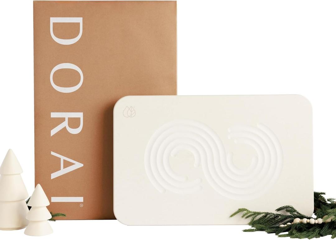 Dorai Home Bath Stone Mat 23.6"x15.4"  Quick-Dry, Non-Slip Diatomite Stone Bath Mat for Bathroom, Zen Sandstone