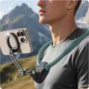 Magnetic Neck Mount for Phones,Neck Phone Holder for Recording,Hands Free POV/Vlog Cell Phone Holder for Phone Android GoPro DJI iPhone 16 15 14 13 12 Seires,Content Creator Phone Holder (Green)
