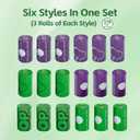 270 Count Scented Dog Poop Bags Rolls, 20 Micron Ultra Thick, Heavy Duty Tear Resistant Leak Proof for Yuck-Free Cleanup, with Dispenser & Leash Clip, 9 x 13 Inch, 3 Styles (Green & Purple) (Puppy Doodles Mix)