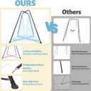 Swing Stand Frame with Sensory Swing Pod Chair, X-Shaped Swing Set, Metal Hammock Chair Stand for Adults Indoor and Outdoor 330LBS (Patterned-Star Blue)
