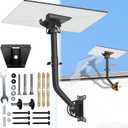 Starlink Mount for Standard 4/4X/Gen 3, 360° Adjustable Wall /Roof Mounting Kit, Starlink Pole Mount Reinforced, Rustproof, Weatherproof , Include Aluminium Pipe Adapter