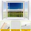 Hicarer 4 Pcs Adjustable Window Screen, 15 Inches High x 25-45 Inches Wide