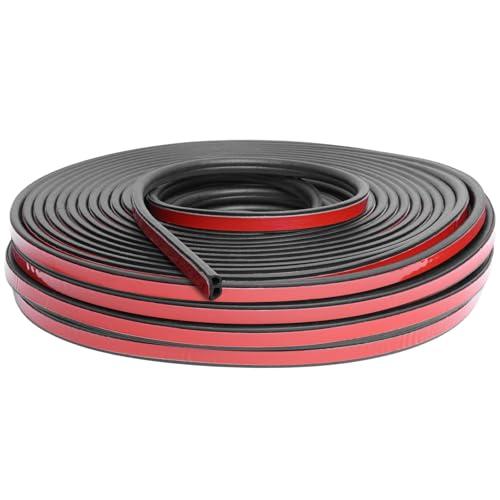 Car Door Seal Strip, 98.4 Feet Long Self Adhesive Auto Rubber Door Weather Stripping Draft Seal Strip with Double Hole, auto Weather Stripping Edge Protector for Car Window, Door and Engine Cover
