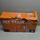 Dog Stairs 23" H, 4-Step Wider Dog Steps for High Beds Window, Folding Storage Pet Stairs Gift for Small/Medium/Large Old Dogs Cats, Ramp for Climbing Car Up to 200 lbs (Gray, with Condo)