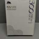 Mayfair Linen 100% Cotton Fitted Sheet King Size - 500 Thread Count Fitted Sheet King Cotton Only, Luxuriously Soft, Cooling 16" Deep Pocket Sateen Weave Bottom, Luxury Hotel Quality - Sea Foam