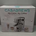 CASABREWS 3700 Essential Espresso Machine 20 Bar, Stainless Steel Cappuccino & Latte Machine with Steam Frother for Home, 43.9oz Water Tank, Coffee Gift for Women & Men, Silver