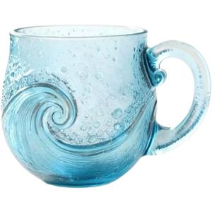 Sea Glass Wave Mug Ocean Beach Coffee Cups, 12 Ounces