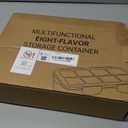 Snackle Box Container, 304 Stainless Steel Divided Serving Tray with Lid and Handle, Portable 8 Compartments Veggie Tray for Fruits,Veggies,Nuts &Candy, Dishwasher Safe for Travel,Picnic,Beach&Parties