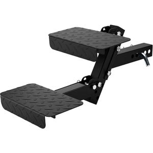 Hitch Step 2 Inch Receiver for SUV Truck RV, Heavy Duty 2 Step Dog Stairs with Adjustable Height, Foldable Dog Stairs & Dog Car Steps, Universal Trailer Hitch Step & Tow Hitch Step