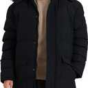 Winter Coats For Men Winter Jackets Water Resistant Warm Thicken Puffy Hooded Insulated Thicken Parka Coat (Large, Black)