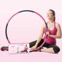 Beakabao Exercise Weighted Hoops for Adults and Kids, Adjustable 8 Sections 2LB Detachable Fitness Hoop, Weight Loss Core Strength Workout Sport