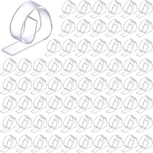 Eccliy 150 Pieces Transparent Clear Tablecloth Clips Plastic Table Cloth Clips Windproof Table Cover Holder Clamps Tablecloth Cloth Holder for Christmas Wedding Party Indoor Outdoor Camping Picnic