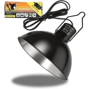 8.5-inch Standard lamp Dome for Reptile Heating Lamps, Object Heat Ceramic Heat emitters, up to 200W for Bearded Dragons Turtles Snakes and Lizards Lamps E26