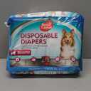 Simple Solution Disposable Dog Diapers, Female Dog Diapers, Puppy Potty Training, Incontinence and Heat Cycle Protection, Medium Diapers for Dogs, 15-23 Inch Waist, 30 Count