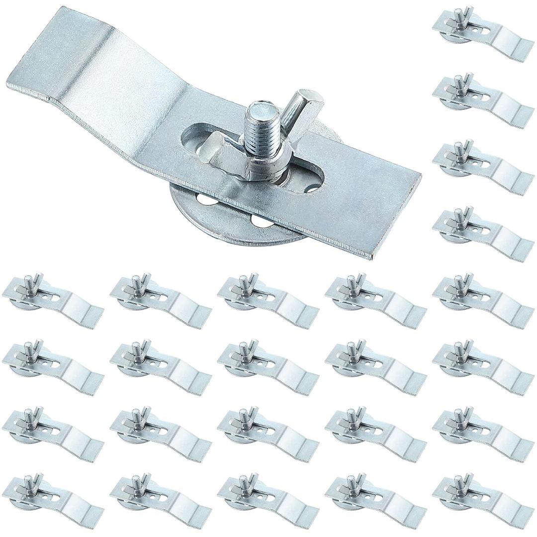 Enhon Undermount Sink Clips Kit 24 Pack, Sink Mounting Brackets, Heavy Duty Installation Hardware Fasteners for Kitchen Bathroom Countertop Vanity Sinks