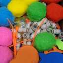 EULRGAUS Pool Toys, 34PCS Swim Thru Rings Pool Games, Diving Toys with Diving Rings, Underwater Treasures, Diving Gems, Water Toys with Splash Balls, Water Frisbee, Swim Toys for Kids, Boys and Girls