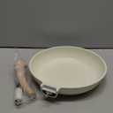 CAROTE Non Stick Frying Pan Skillet, Omelet Pan, Healthy Non Toxic Granite Chef Pan, Induction Compatible Egg Frying Pan with Heat-Resistant Handle, PFOA-Free,Cream White, 10"