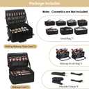 TANTO Rolling Makeup Train Case, Professional Makeup Case on Wheels Makeup Artist Bag With 7 Small Bag 4 in 1 Extra Large Cosmetics Organizer Cosmetology Case With Swivel Wheels & Adjustable Dividers,  Large