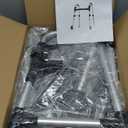 Loyoda Walkers for Seniors, Folding Walker with Ski Glides 5'' Front Wheel Medical Lightweight Walker Height Adjustable Aluminum Standard Walker for Handicap and Adults (Silver)