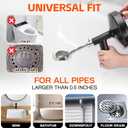 Drain Snake 25 Ft, Drain Auger Hair Clog Remover Heavy Duty Flexible Plumbing Snake Bathroom Kitchen Sink Cleaner Tools for Shower Bathtub Pipe
